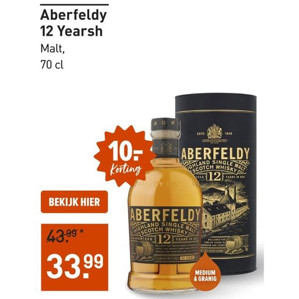 Aberfeldy 12 Years Single Malt Whisky