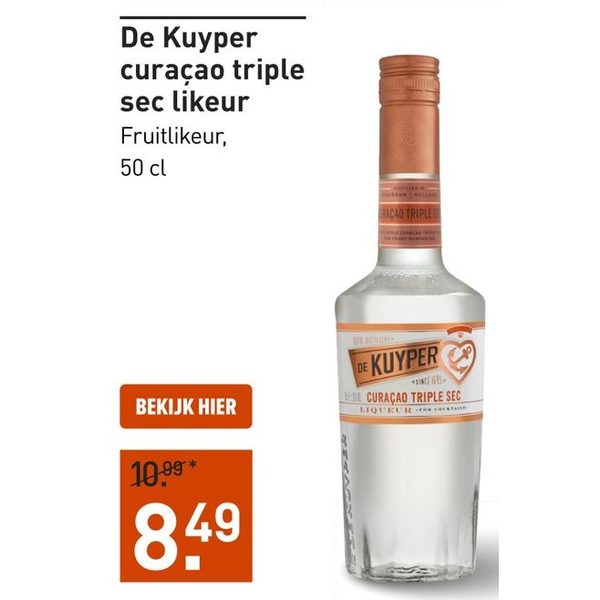 De Kuyper curaçao triple sec likeur