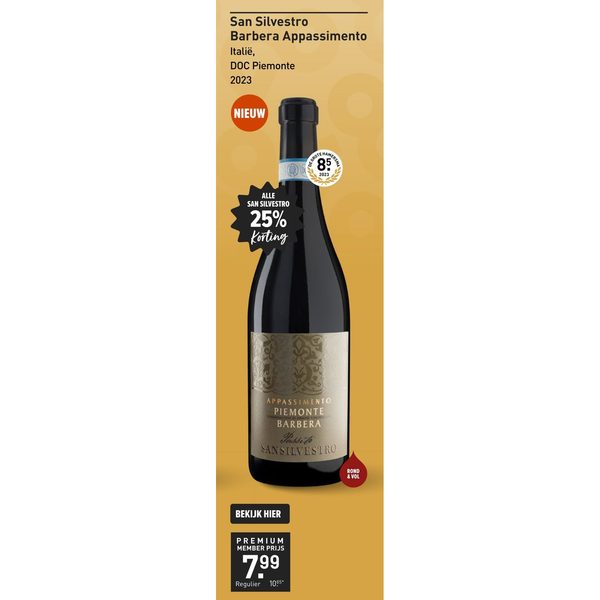 San Silvestro Barbera Appassimento