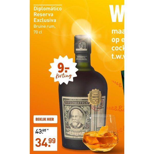 Diplomático Reserva Exclusiva Bruine rum