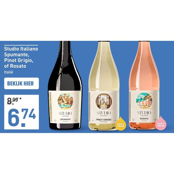Studio Italiano Spumante, Pinot Grigio, of Rosato