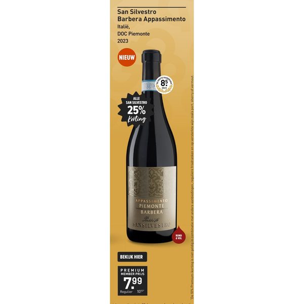 San Silvestro Barbera Appassimento