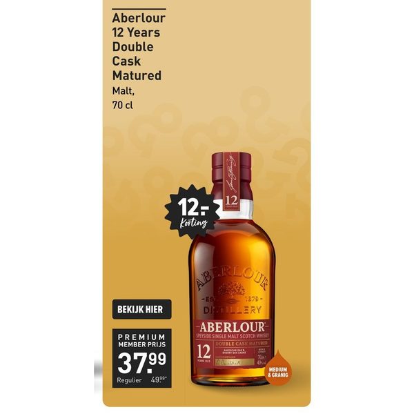 12 Years Double Cask Matured Speyside Single Malt Scotch Whisky