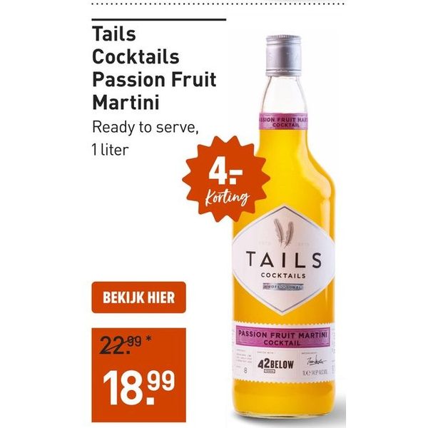 Tails Cocktails Passion Fruit Martini