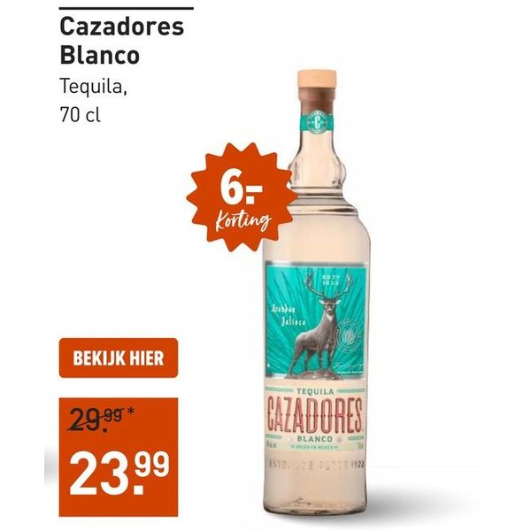 Cazadores Blanco Tequila
