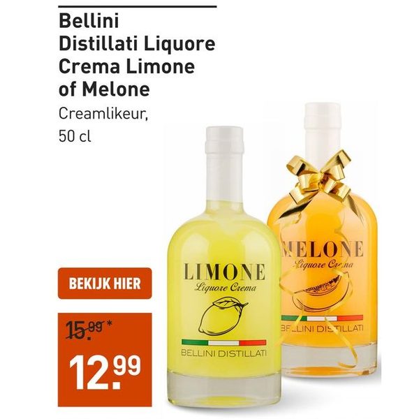 Bellini Distillati Liquore Crema Limone of Melone