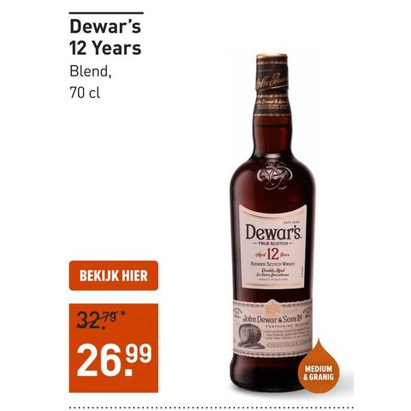 Dewar's 12 Years Blended Scotch Whisky
