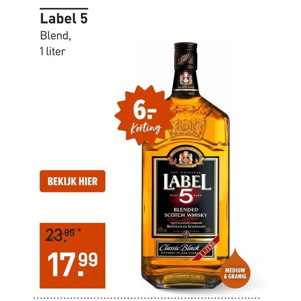 Label 5 Blended Scotch Whisky