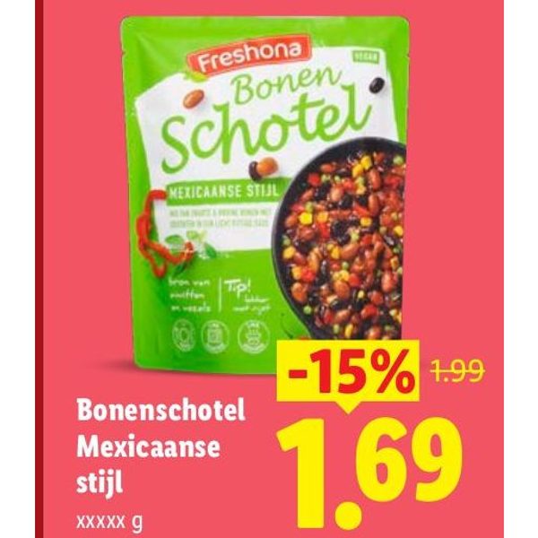 Bonenschotel Mexicaanse stijl