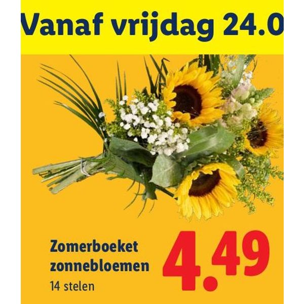 Zomerboeket zonnebloemen