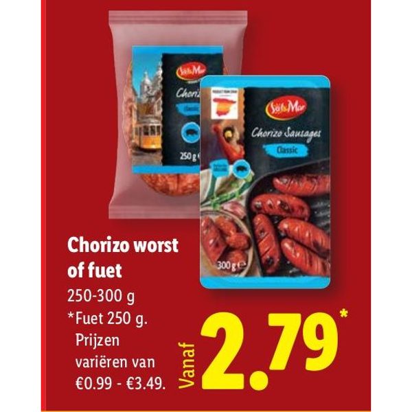 Chorizo worst of fuet