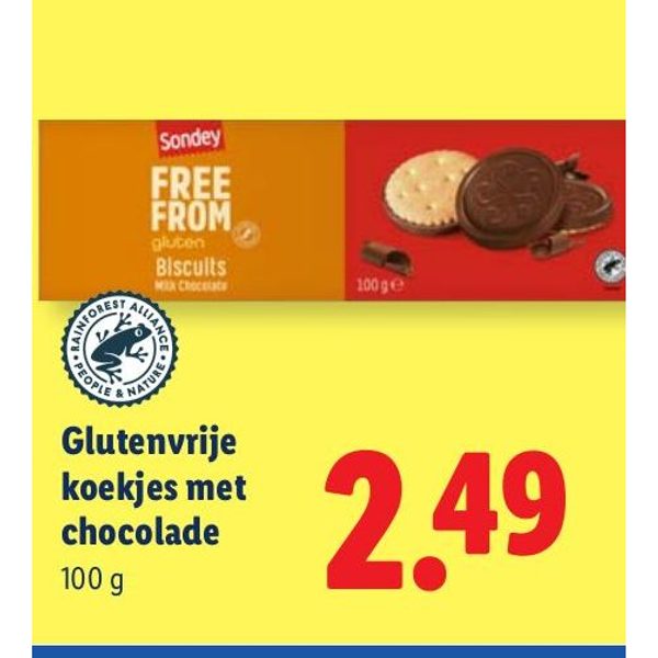 Glutenvrije koekjes met chocolade