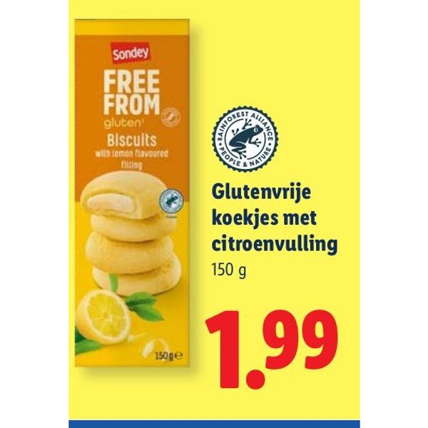 Glutenvrije koekjes met citroenvulling