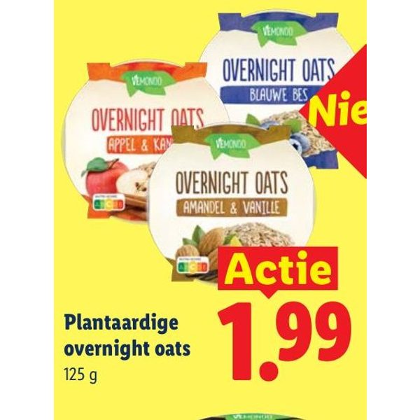 Plantaardige overnight oats