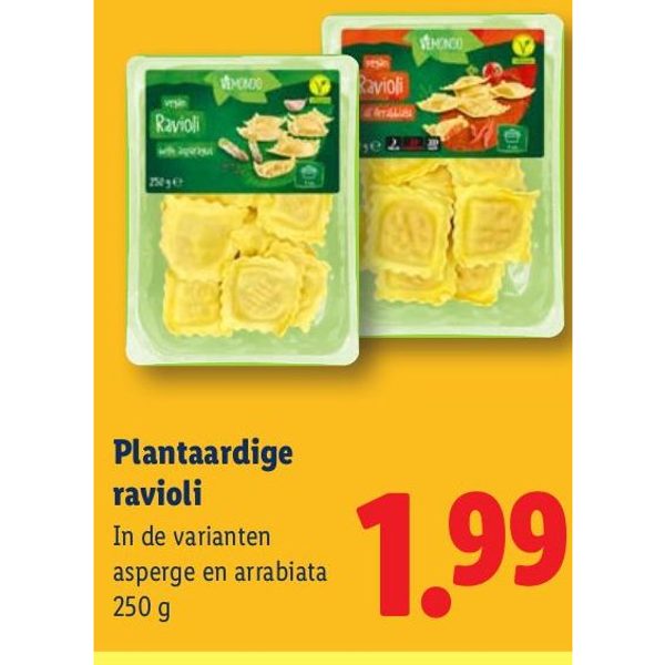 Plantaardige ravioli