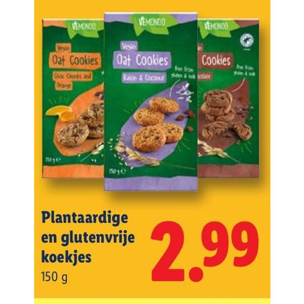 Plantaardige en glutenvrije koekjes