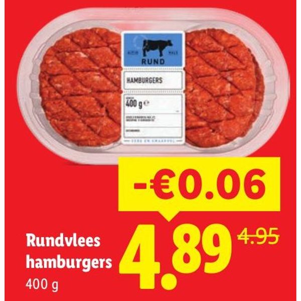Rundvlees hamburgers