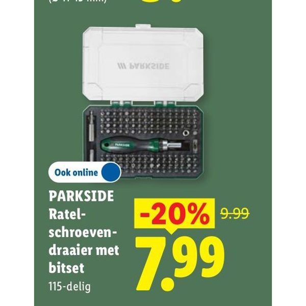 Parkside Ratel-schroevendraaier met bitset