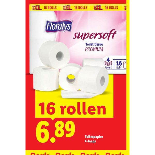 Floralys supersoft toilet tissue