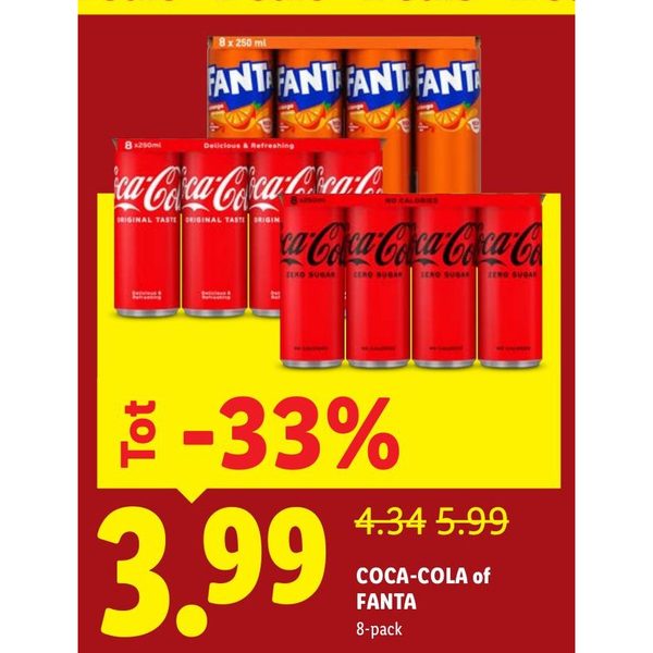 Coca-Cola of Fanta 8-pack