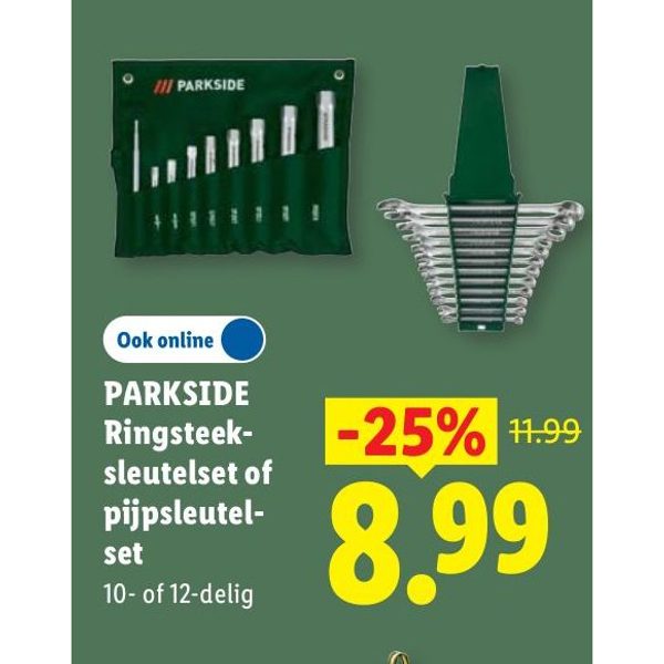 PARKSIDE Ringsteek- of pijpsleutelset