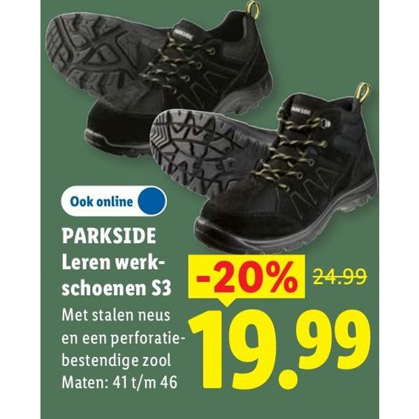 PARKSIDE Leren werkschoenen S3