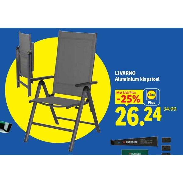 LIVARNO Aluminium klapstoel