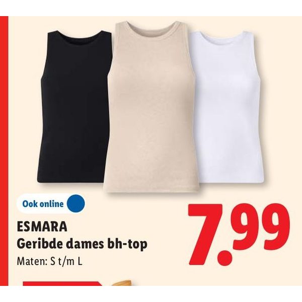 ESMARA Geribde dames bh-top