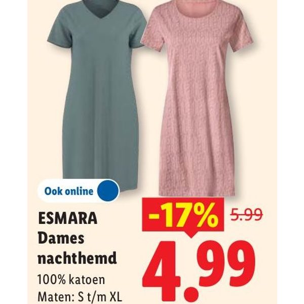 ESMARA Dames nachthemd