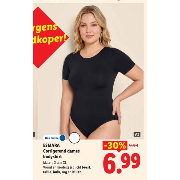 Esmara Corrigerend dames bodyshirt