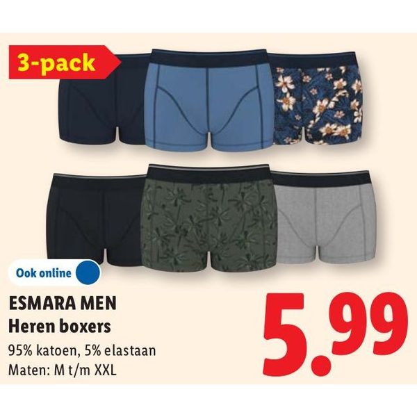 Esmara Men Heren boxers