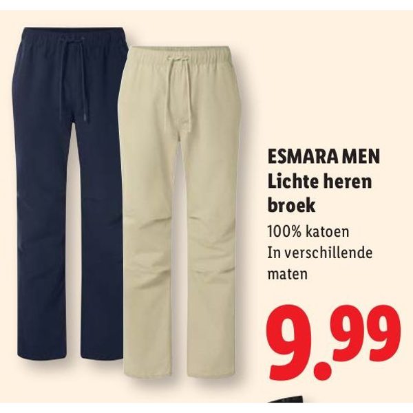 Esmara Men Lichte heren broek