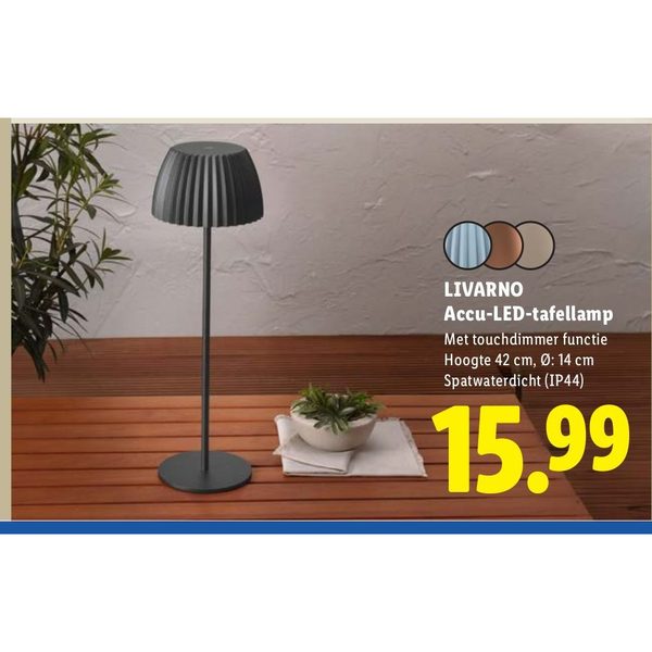 LIVARNO Accu-LED-tafellamp