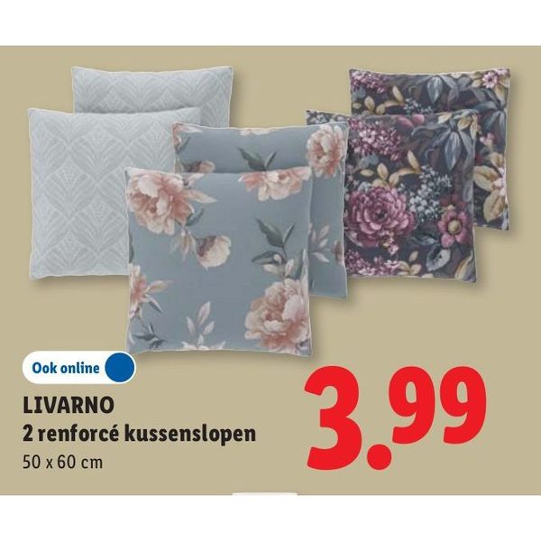 LIVARNO 2 renforcé kussenslopen