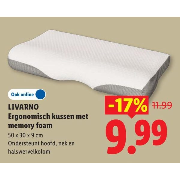 Ergonomisch kussen met memory foam