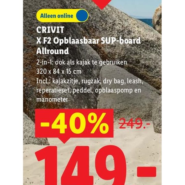 CRIVIT X F2 Opblaasbaar SUP-board Allround