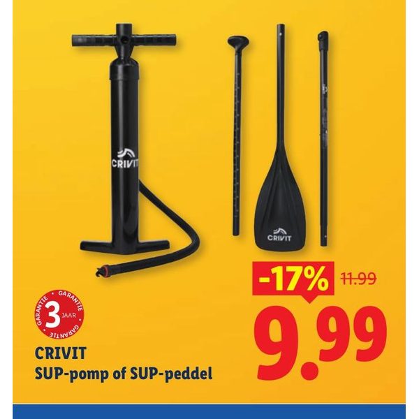 Crivit SUP-pomp of SUP-peddel