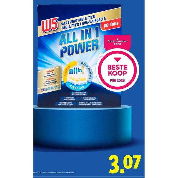W5 All in 1 Power Vaatwastabletten