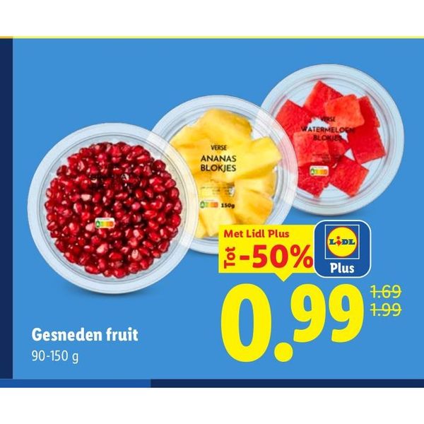 Gesneden fruit