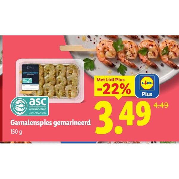 Garnalenspies gemarineerd