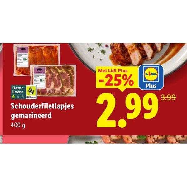 Schouderfiletlapjes gemarineerd