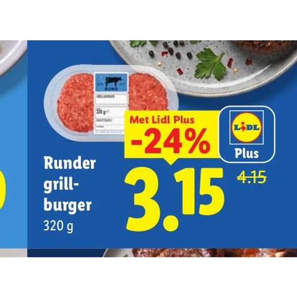 Runder grillburger