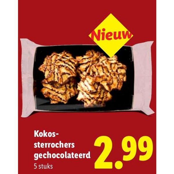 Kokos-sterrochers gechocolateerd