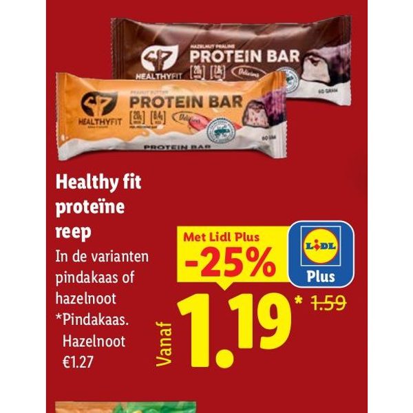 Healthy fit proteïne reep