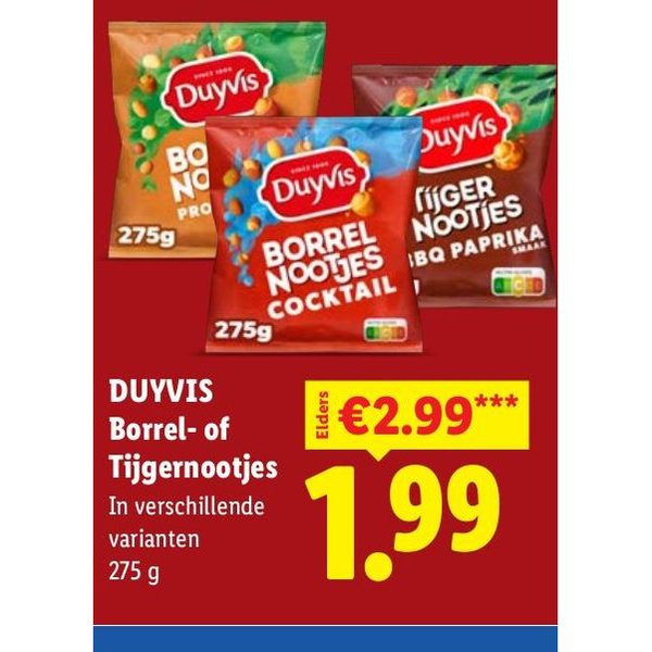 Duyvis Borrel- of Tijgernootjes