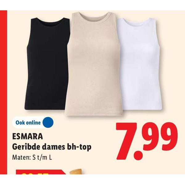 ESMARA Geribde dames bh-top