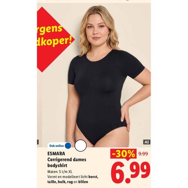 ESMARA Corrigerend dames bodyshirt