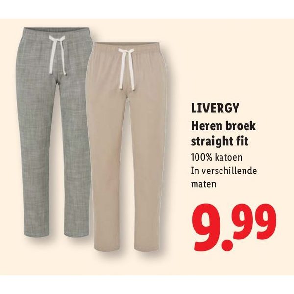 LIVERGY Heren broek straight fit