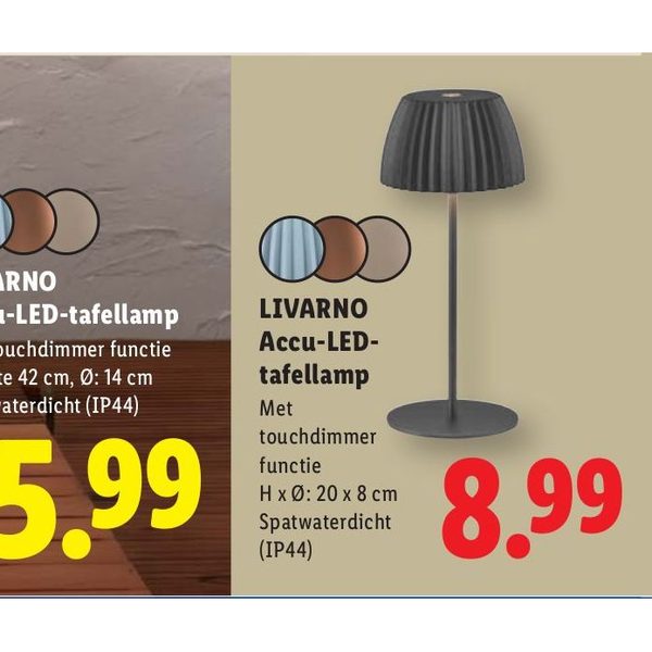 LIVARNO Accu-LED-tafellamp