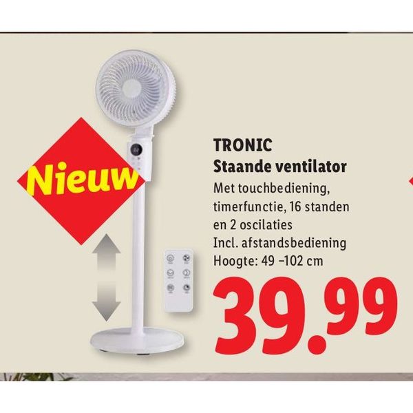 TRONIC Staande ventilator